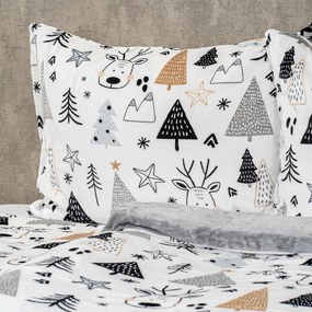 Lenjerie pat din microflanelă 4Home Nordic forest, 160 x 200 cm, 70 x 80 cm, 160 x 200 cm, 70 x 80 cm