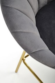 Scaun de bar H112 velvet gri