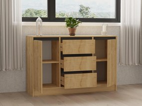 Set mobilier living Sunalerza (Stejar zafir + antracit). 1107149