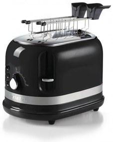Prajitor de paine Ariete MODERNA 0149/02, 815W, 2 felii, 3 functii, 6 trepte, Tava firimituri detasabila, Negru