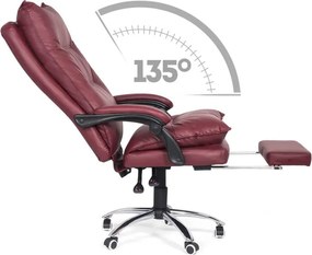 Scaun directorial cu suport de picioare si recliner OFF 419 visiniu