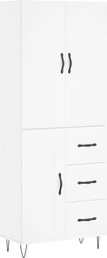 vidaXL Dulap înalt, alb, 69,5x34x180 cm, lemn compozit