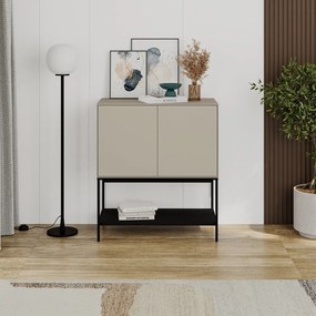 Dulap negru/crem 80x90x40 cm Amira – Marckeric