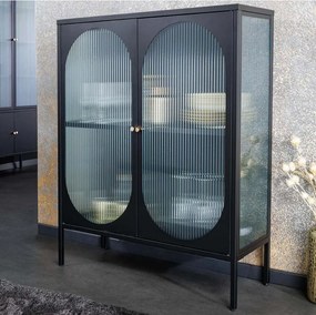 Vitrina moderna din metal si sticla Amsterdam 105cm