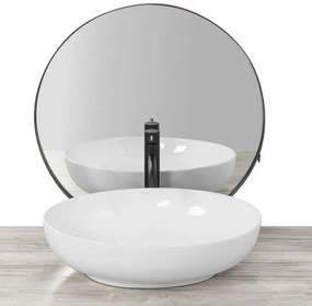 Lavoar pentru blat Rea Carola Slim Alb lucios