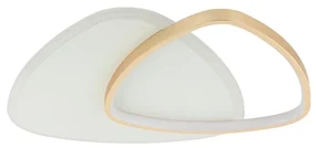 Plafoniera LED dimabila design slim Alysia alb/auriu