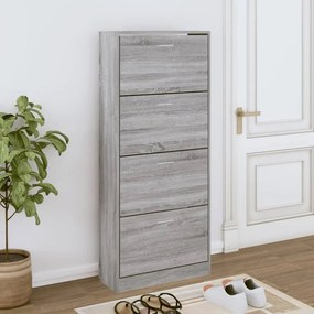 vidaXL Pantofar, gri sonoma, 63x24x147 cm, lemn prelucrat
