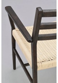 Scaun de dining natural /maro închis Harlan – Rowico