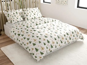 Lenjerie de pat din bumbac CHRISTMAS FOREST colorat Dimensiune lenjerie de pat: 70 x 90 cm | 140 x 200 cm