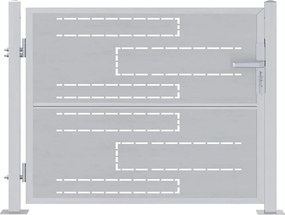 vidaXL Poartă de grădină Argintiu 85 x 70 cm Oţel inoxidabil