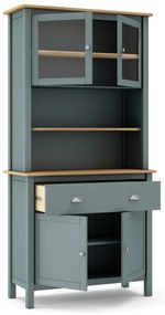 Dulap verde prăfuit din lemn de pin 90x180,5x40 cm Misti – Marckeric