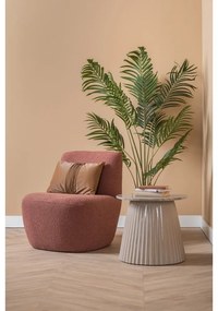 Fotoliu roz cu tapițerie din țesătură bouclé Ada – Leitmotiv