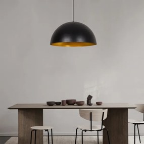 Lustră suspendată pe cablu SIVANI, 1xE27, 40W, 230V, Ø 60 cm, negru/cupru