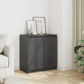 vidaXL Dulap lateral, gri, 60x36x65 cm, lemn masiv de pin