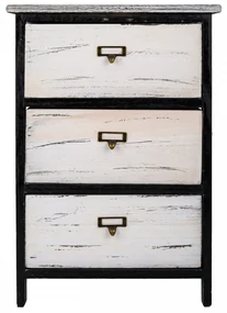 Comoda cu 3 sertare Prier, Creaciones Meng, 40x29x58 cm, lemn de paulownia