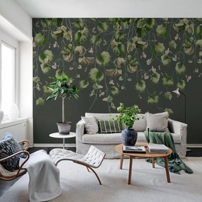 Fototapet, Dangling Ivy, Dark, Rebel Walls