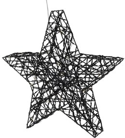Stea de Crăciun Blackwire LED negru, 30 x 30 cm