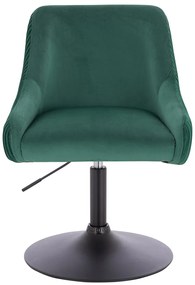 HR920N Scaun Verde din Catifea cu Bază Neagră