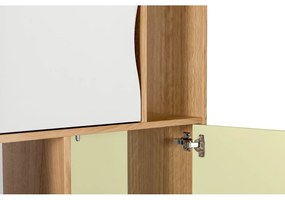 Bibliotecă Woodman Avon Narrow Olive, verde