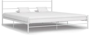 vidaXL Cadru de pat, alb, 160 x 200 cm, metal