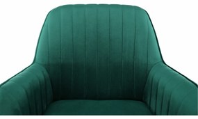Fotoliu balansoar, catifea Velvet verde, TARAM