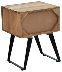 Noptiera Imena Walnut-Negru 45x35x56 cm