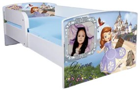 Patut personalizat Printesa Sofia 2 cu saltea inclusa 180x80 cm ptv3018