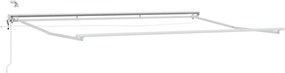 vidaXL Cadru de copertină electrică cu LED-uri Alb 4,5 × 3 m Aluminiu