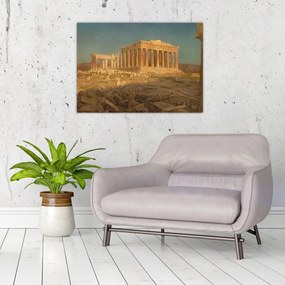Tablou pe sticlă - Frederic Edwin Church, The Parthenon, reproducere (70x50 cm)