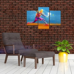 Tablou - Jucător de tenis pictat (90x60 cm)