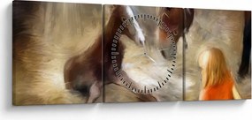 Tablou - Bine ai venit, căluțul mic (cu ceas) (90x30 cm)