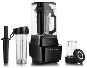 Blender Beper BP.620, 1000W, 1L, BPA Free, Capac izolator fonic, Soft Touch, 2 viteze+Pulse, Negru