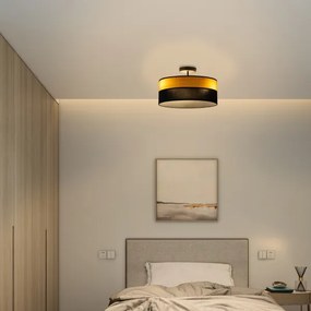 Plafonieră ALBA, 3x E27/15W/230V, Ø 40 cm, negru/maro