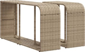 vidaXL Rafturi de depozitare, 2 buc., bej, poliratan