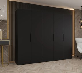 Dulap de haine 250 cm Mirabella 1 (Negru + Negru). 1126374