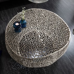 Masuta cu aspect deosebit Leaf 80cm, argintiu A-38941 VC