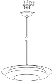 Eglo 98041 - Lustr LED RGB dimabil MONEVA-C pe cablu LED/18W/230V
