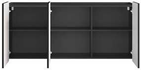 Comodă Malmi 150 cm suspendată - negru mat / negru