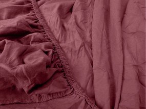 Cearsaf jersey cu lycra visiniu 90 x 200 cm