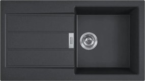 Chiuveta bucatarie compozit Franke Sirius 1 cuva cu picurator 78x50 cm tectonite finisaj negru mat