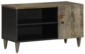 vidaXL Dulap TV Gri deschis 80x31,5x46 cm Lemn masiv Mango