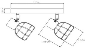 Spot Lucide 00929/02/30 FILOX 2xE14/40W/230V
