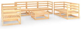 3075454 vidaXL Set mobilier de grădină, 8 piese, lemn masiv de pin