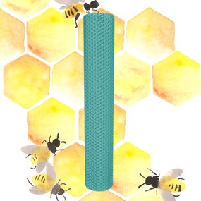 Lumanare naturala fagure din Ceara de Albine colorata Albastru Cenusiu 5,5 cm, 30 cm