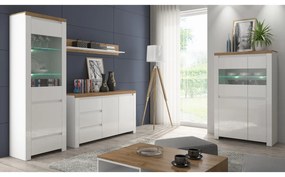 Comodă VILGO 2D3S, alb lucios