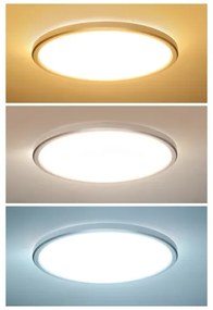 Solight WO825-LED Plafonieră LED pentru baie ACATE, 18W, 230V, temperatură de culoare selectabilă 3000/4000/6000K, Ø22 cm, IP54