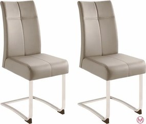 Set 2 scaune Bel cappuccino piele ecologica