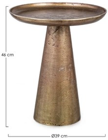 Masuta de cafea aurie din metal, ∅ 39 cm, Kulvir Bizzotto