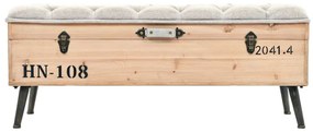 339294 vidaXL Bancă de depozitare, 110 cm, lemn masiv de brad
