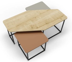 Măsuțe de cafea 3 buc. 60x111,5 cm Zoya – Marckeric